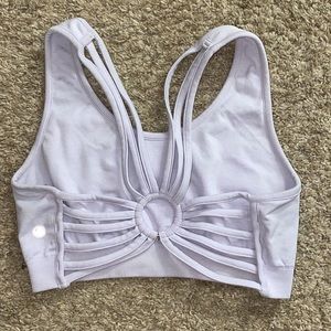 Yogalicious butterfly strap lilac sports bra L